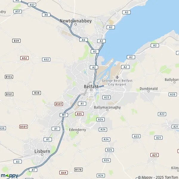 Map Belfast map of Belfast (BT6 8) and practical information